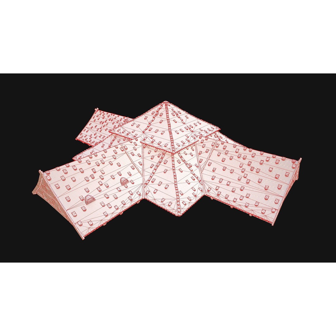 Medieval Roof Tile 3D Model – Low Poly Modular Game Asset, FBX - View 41