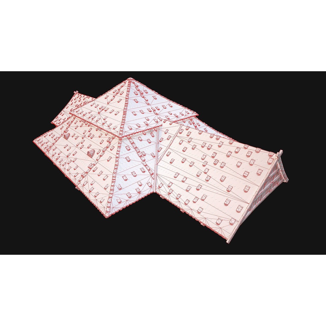 Medieval Roof Tile 3D Model – Low Poly Modular Game Asset, FBX - View 42