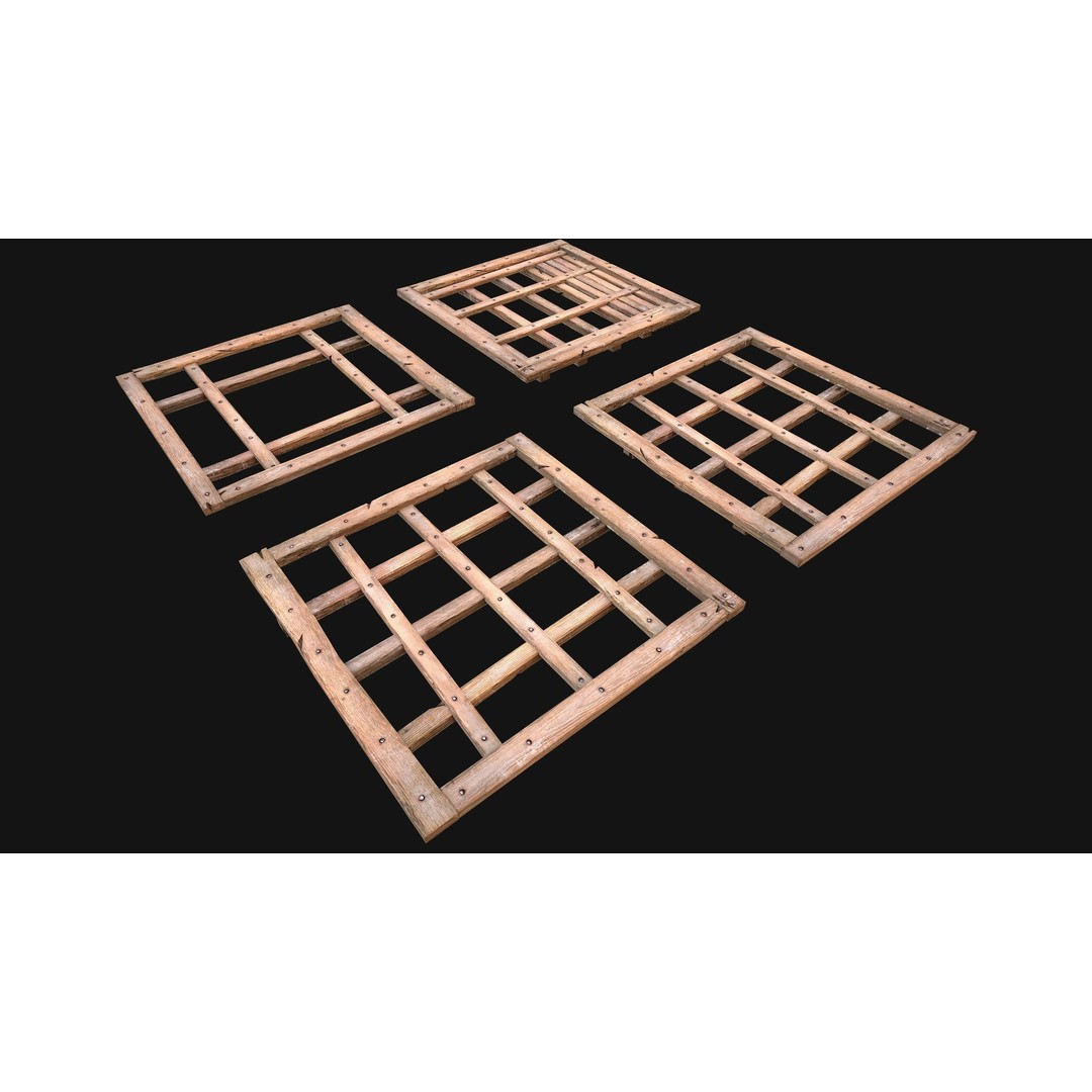 Medieval Roof Tile 3D Model – Low Poly Modular Game Asset, FBX - View 5
