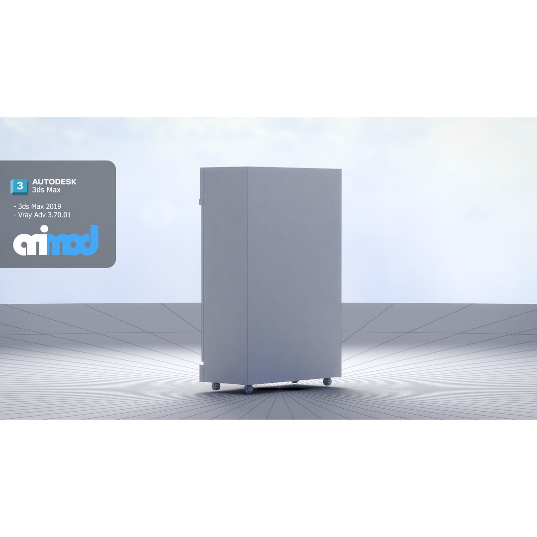 Refrigerated Display Freezer 3D Model – PBR Kitchen Equipment, FBX