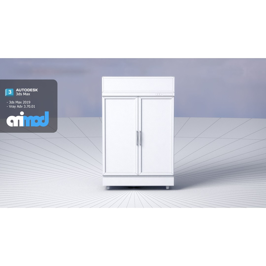 Refrigerated Display Freezer 3D Model – PBR Kitchen Equipment, FBX - View 10