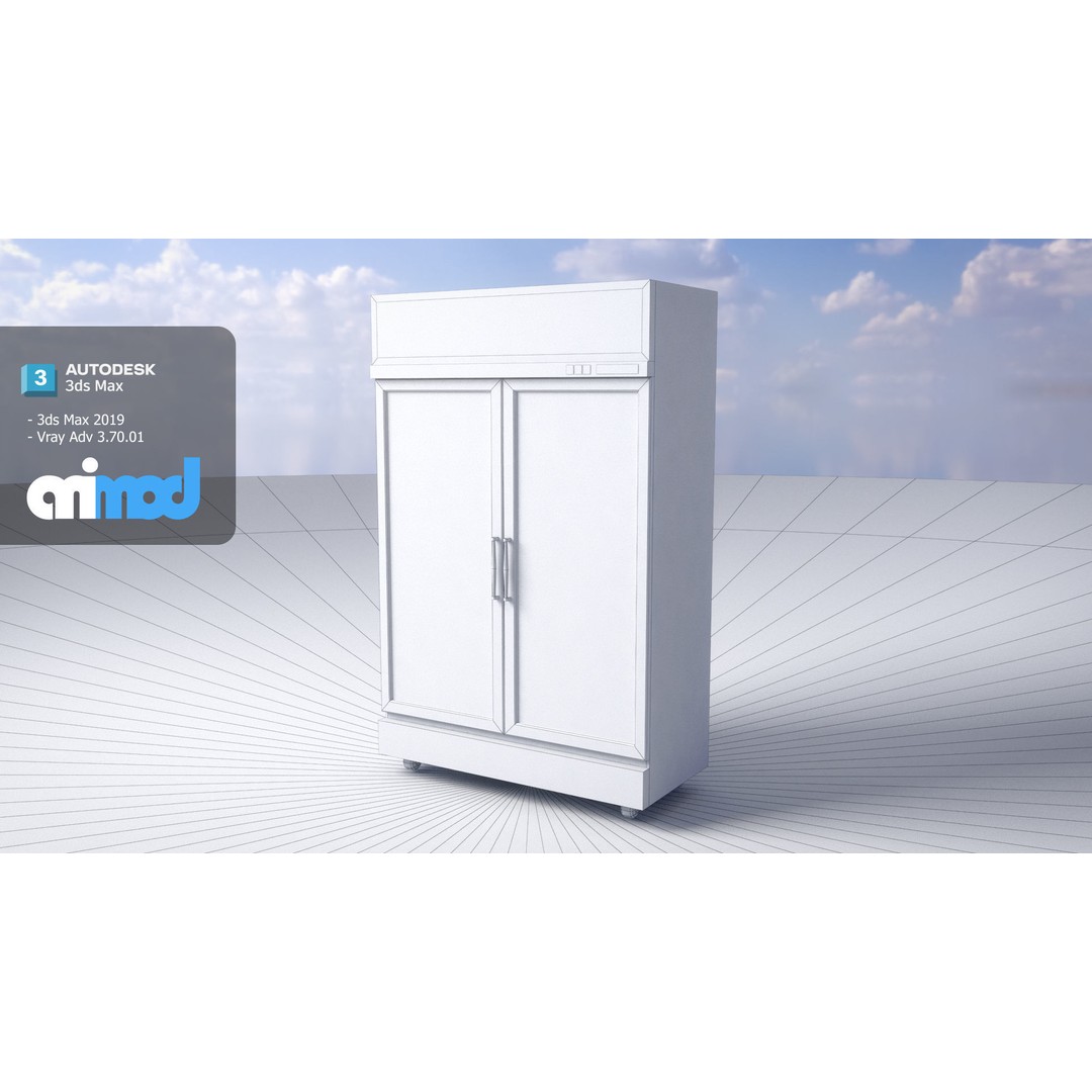Refrigerated Display Freezer 3D Model – PBR Kitchen Equipment, FBX - View 7
