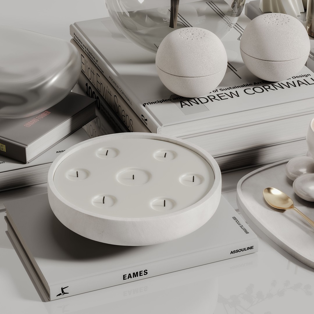 Decorative Set 127 3D Model – Modern Interior Decoration, PBR, OBJ - View 7