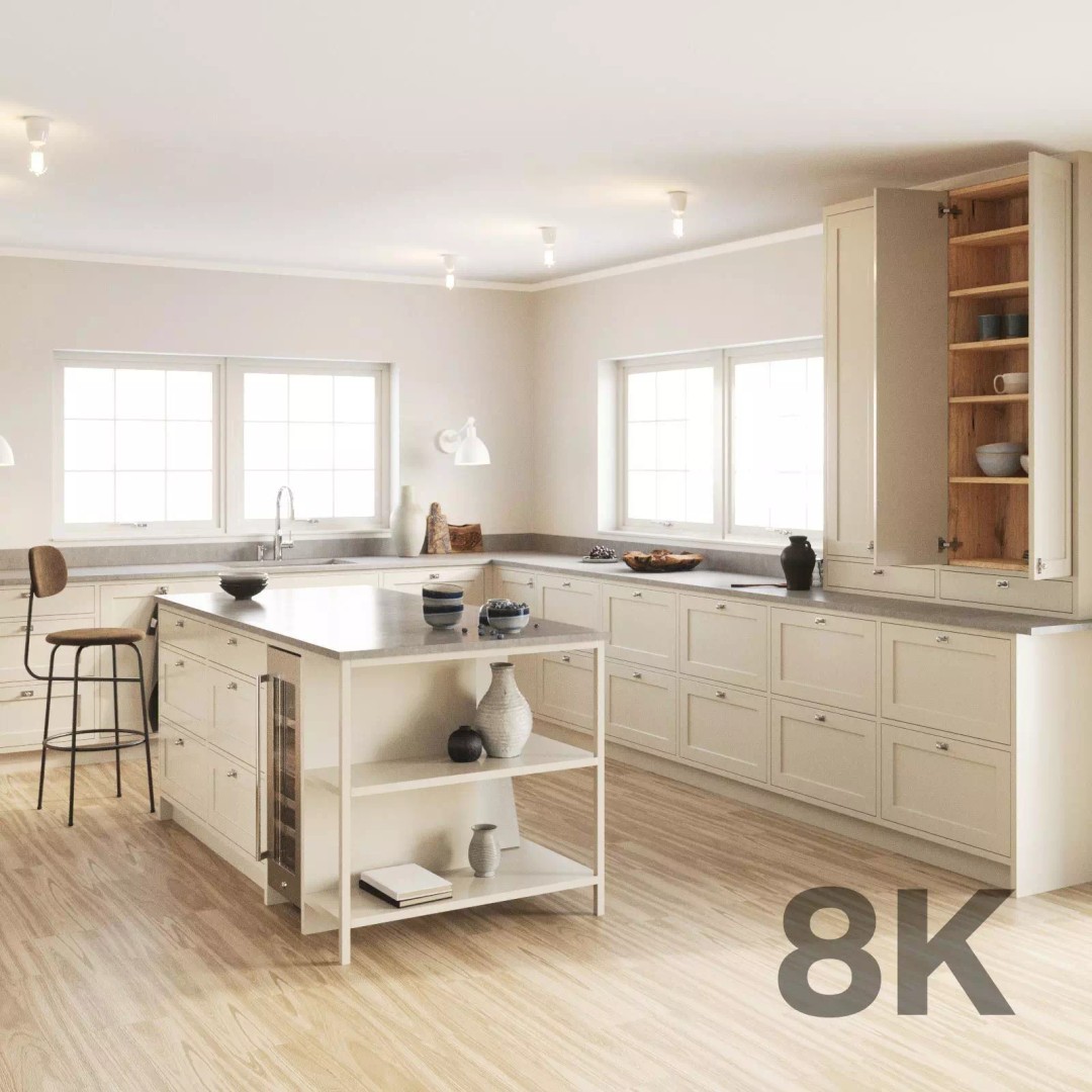 Scandinavian Kitchen Scene 8K 3D Model – High-Resolution Interior Asset - View 2