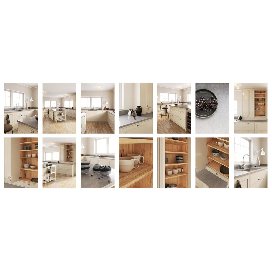 Scandinavian Kitchen Scene 8K 3D Model – High-Resolution Interior Asset - View 9