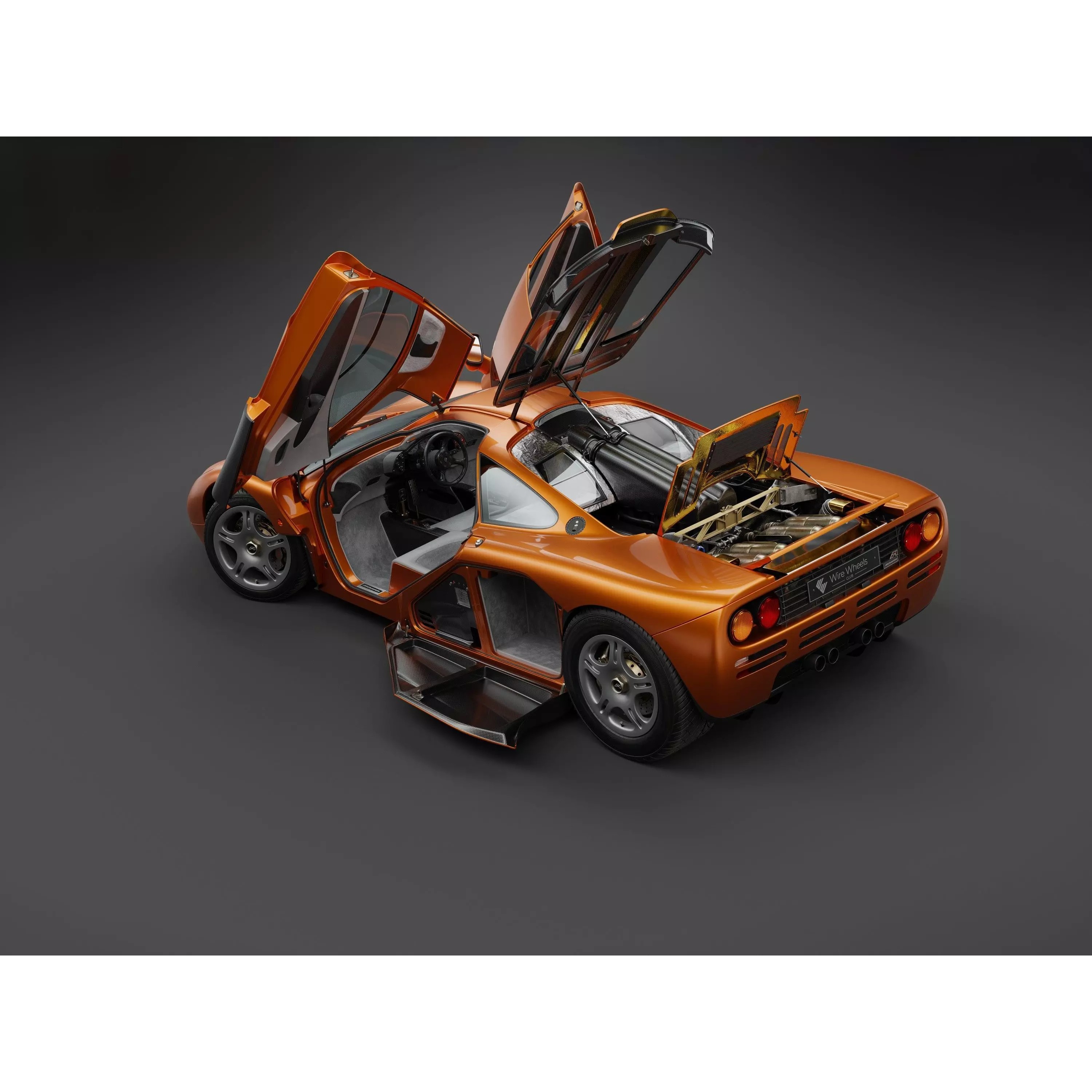 1994 McLaren F1 - High-Poly Game-Ready 3D Model - View 6