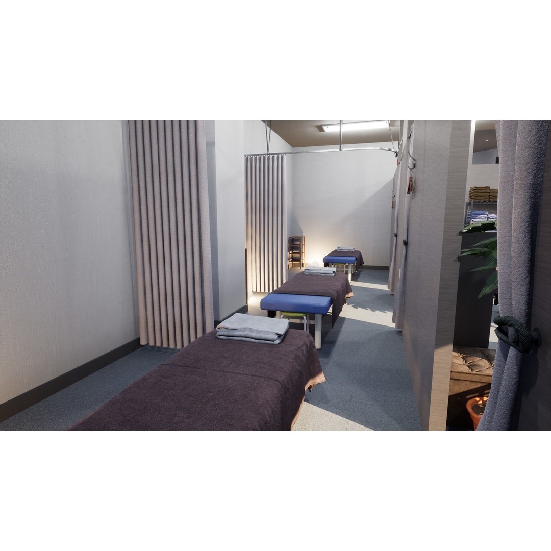 Japanese Massage Parlor 3D Model – Low Poly Game Asset, PBR Textures - View 5