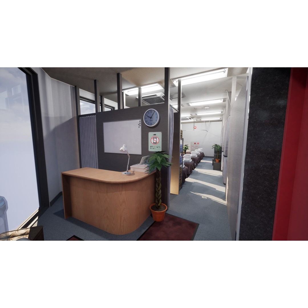 Japanese Massage Parlor 3D Model – Low Poly Game Asset, PBR Textures - View 7