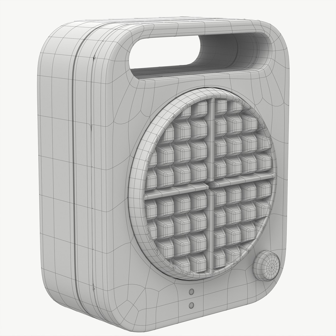Waffle Maker 3D Model – Modern Kitchen Appliance, PBR, FBX, OBJ - View 10