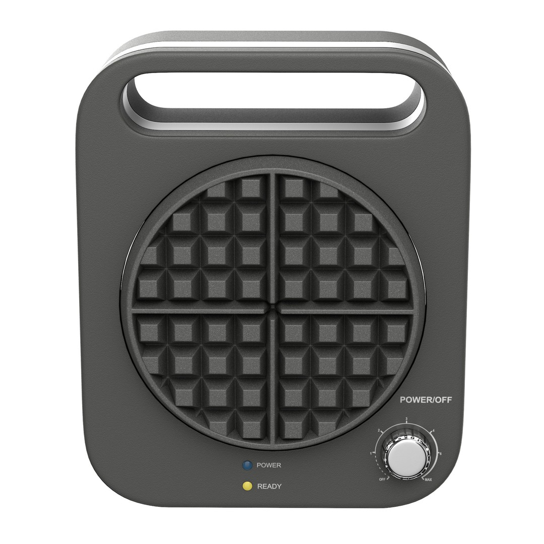 Waffle Maker 3D Model – Modern Kitchen Appliance, PBR, FBX, OBJ - View 14