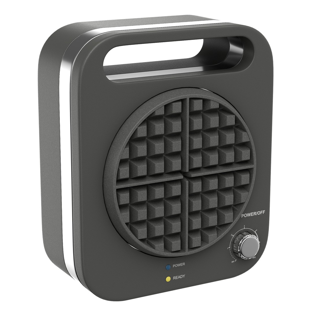 Waffle Maker 3D Model – Modern Kitchen Appliance, PBR, FBX, OBJ - View 36