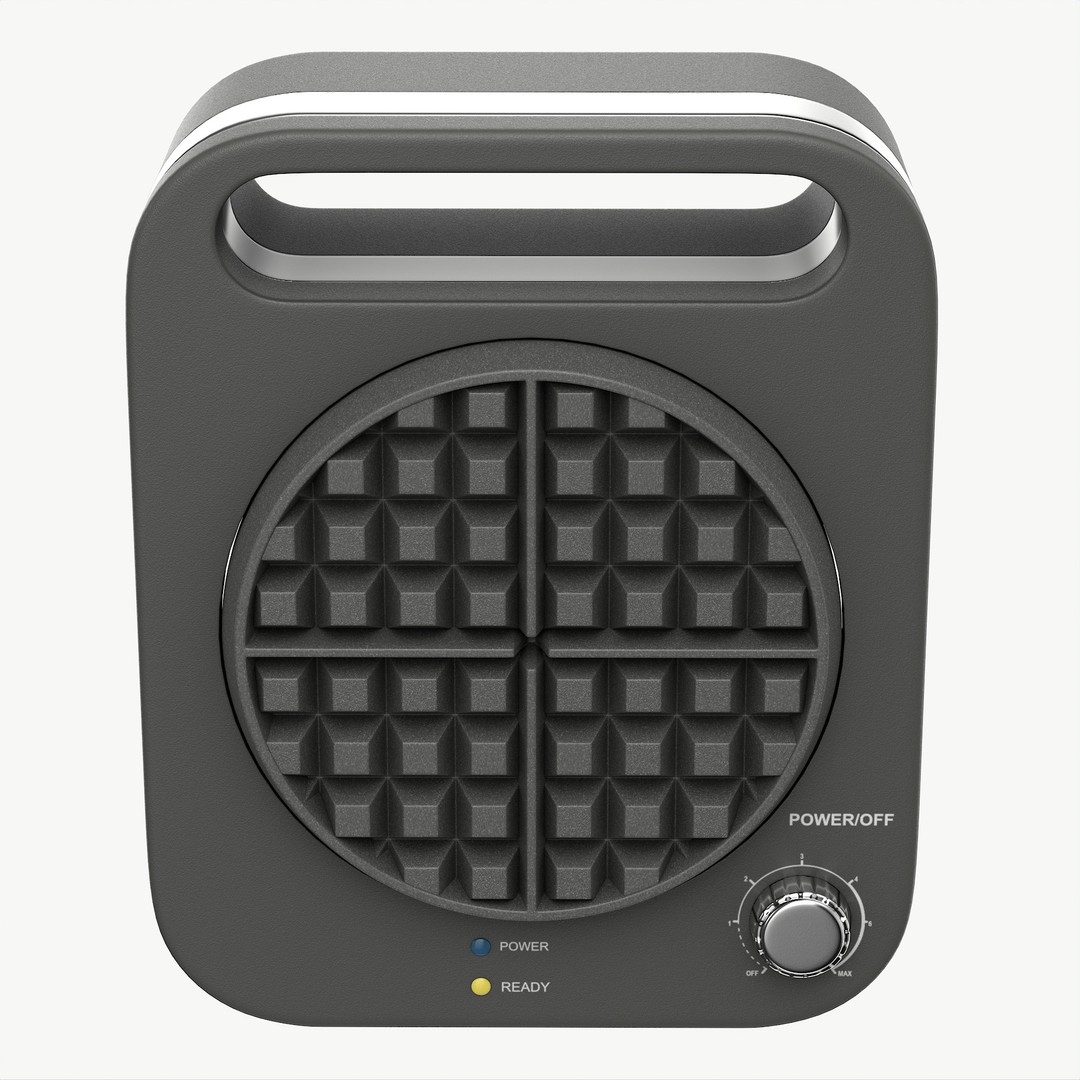 Waffle Maker 3D Model – Modern Kitchen Appliance, PBR, FBX, OBJ - View 4