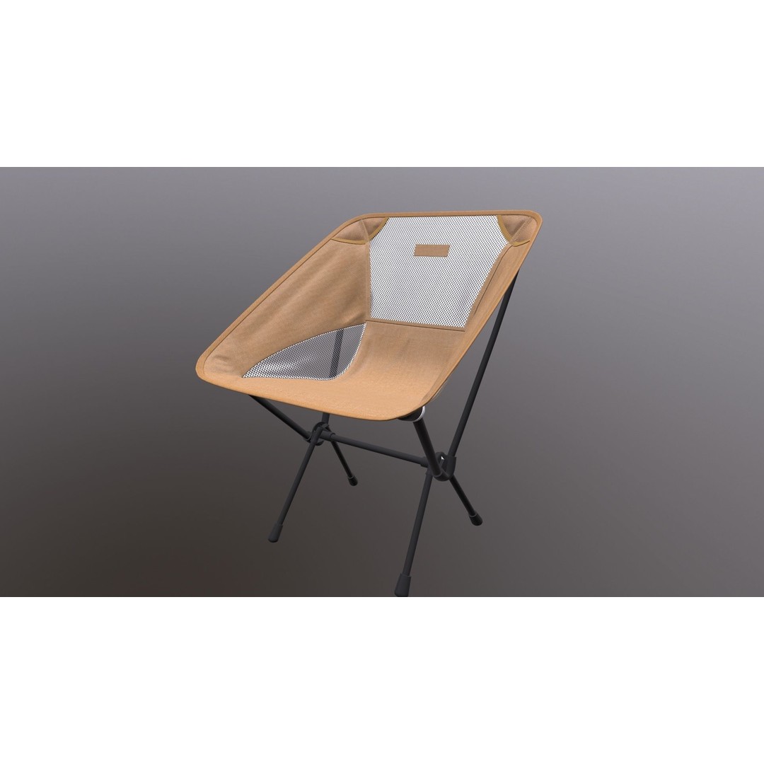 Folding Chair 3D Model – Game Ready PBR Asset, FBX, OBJ - View 4