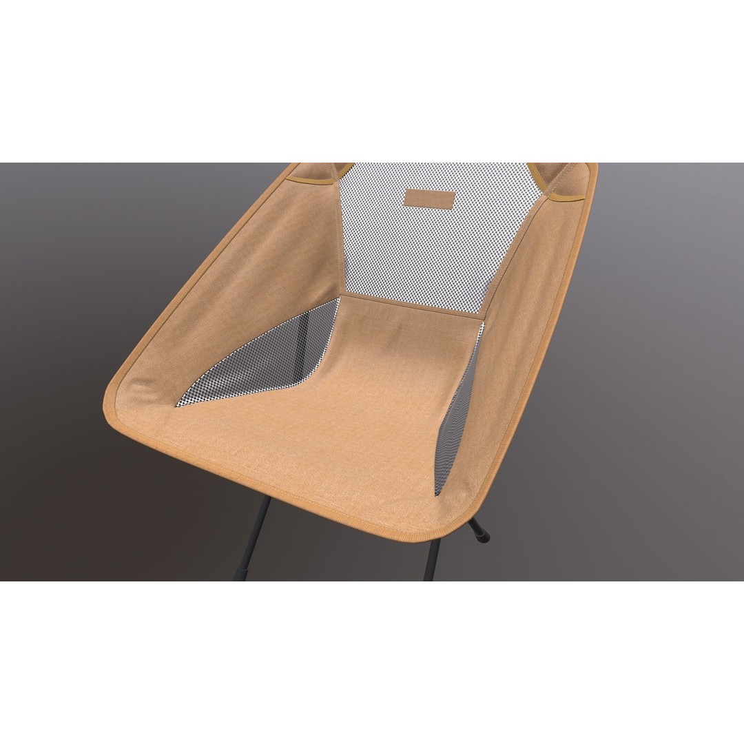 Folding Chair 3D Model – Game Ready PBR Asset, FBX, OBJ - View 5