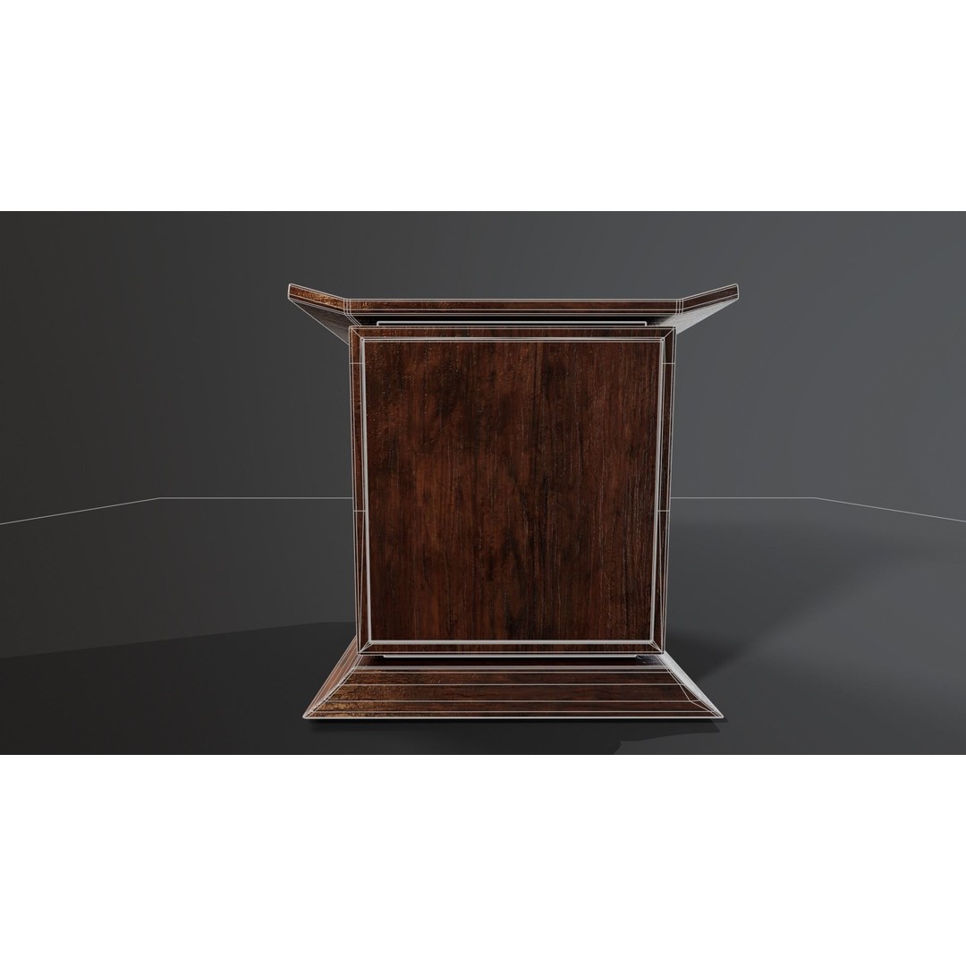 Kondo Nightstand 3D Model – Low Poly PBR Furniture Asset, FBX, OBJ - View 14