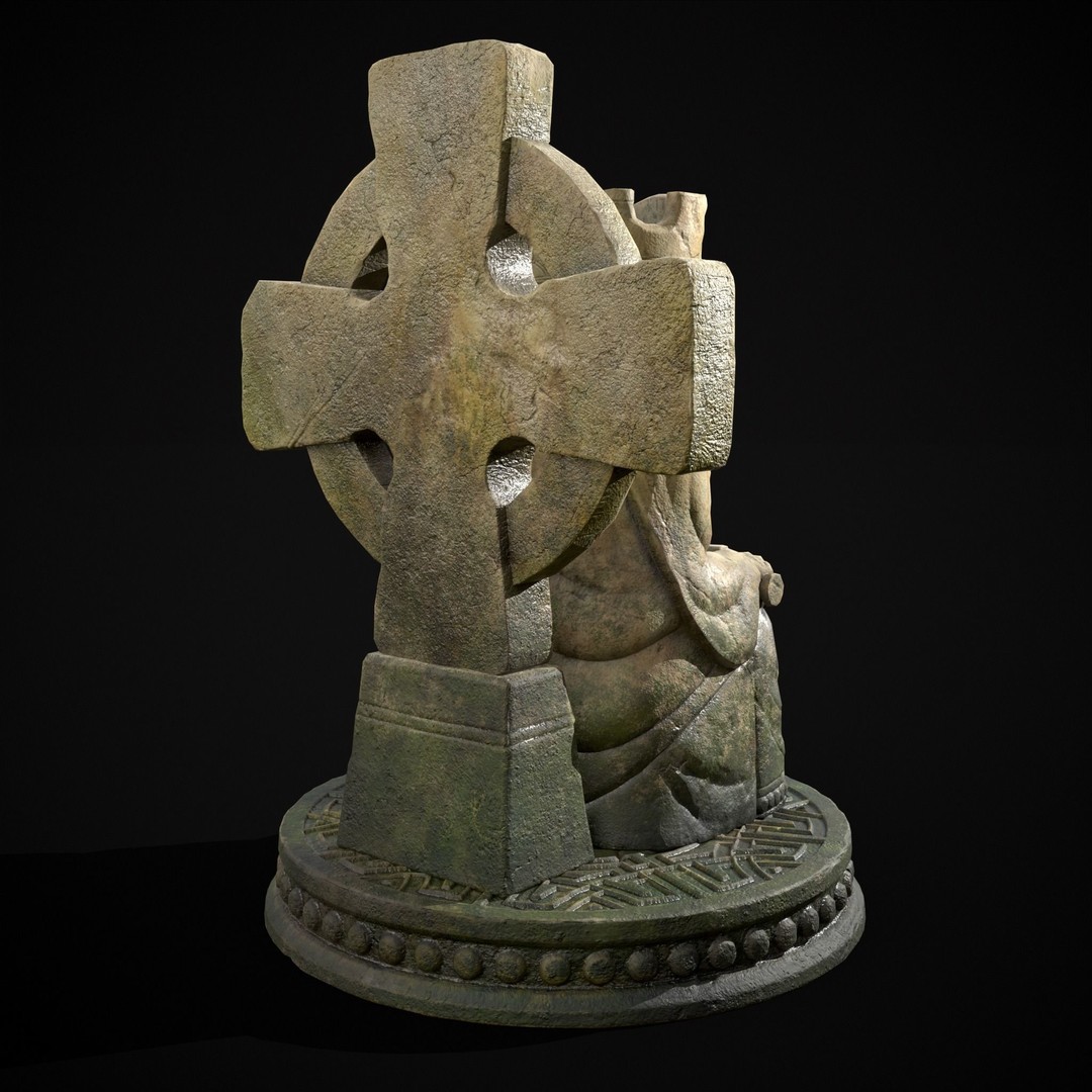 King Throne Statue 3D Model – Low Poly PBR Asset, FBX & OBJ - View 10