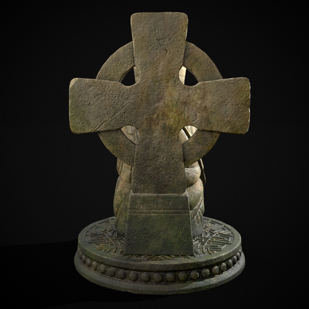 King Throne Statue 3D Model – Low Poly PBR Asset, FBX & OBJ - View 12