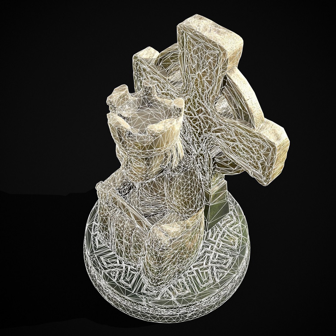 King Throne Statue 3D Model – Low Poly PBR Asset, FBX & OBJ - View 22