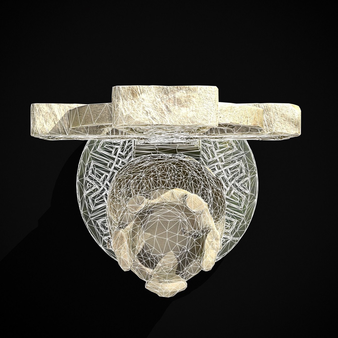 King Throne Statue 3D Model – Low Poly PBR Asset, FBX & OBJ - View 23