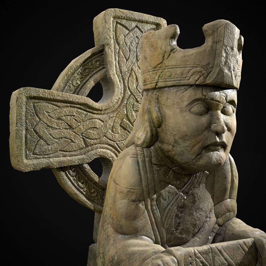 King Throne Statue 3D Model – Low Poly PBR Asset, FBX & OBJ - View 25