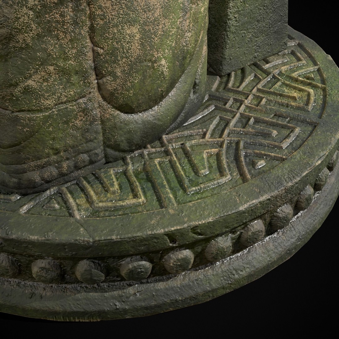 King Throne Statue 3D Model – Low Poly PBR Asset, FBX & OBJ - View 27