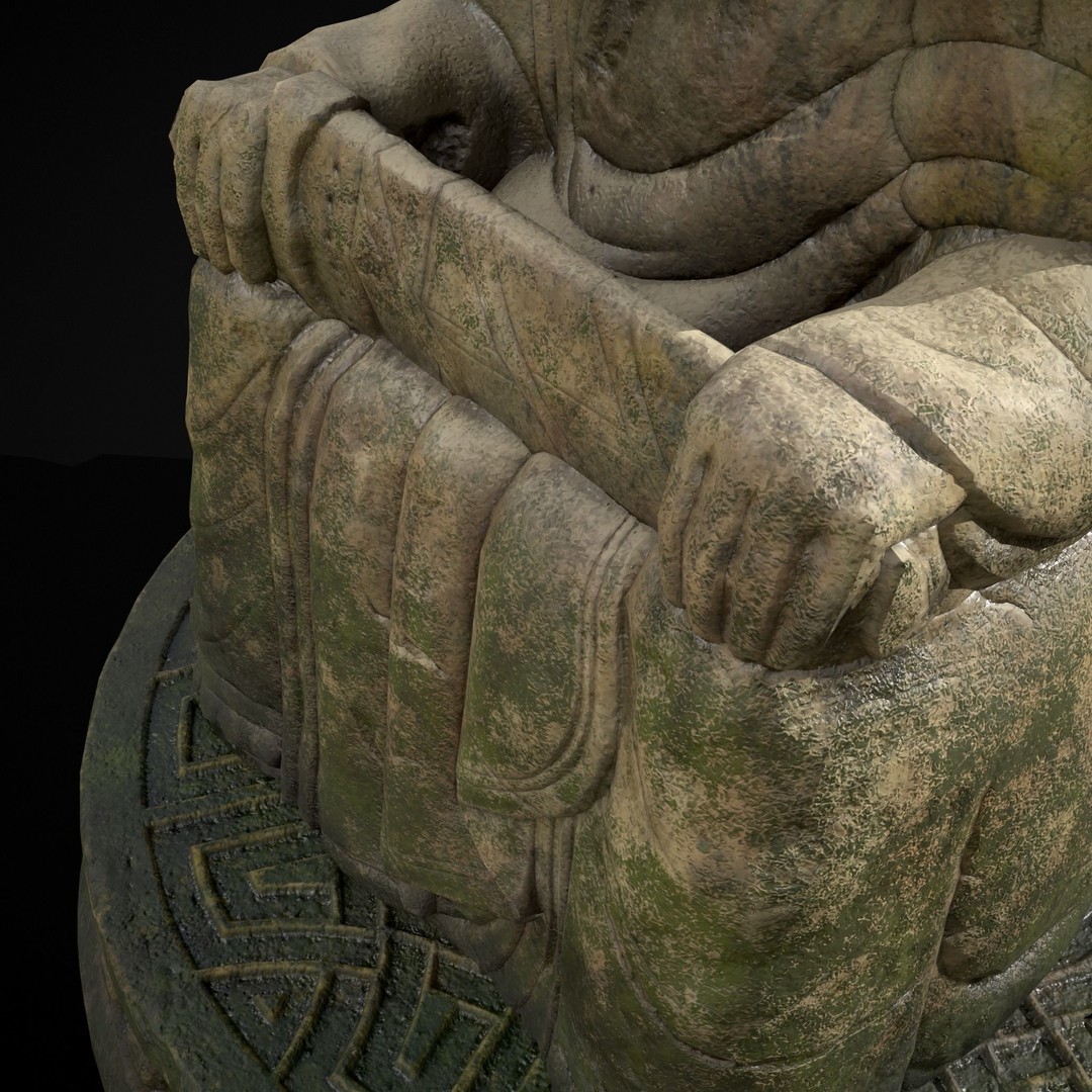 King Throne Statue 3D Model – Low Poly PBR Asset, FBX & OBJ - View 29