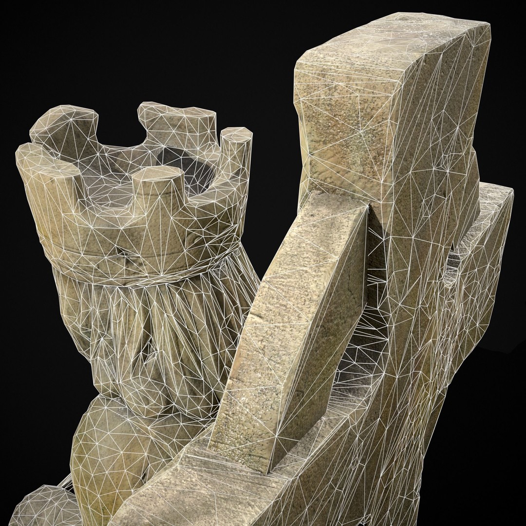 King Throne Statue 3D Model – Low Poly PBR Asset, FBX & OBJ - View 36