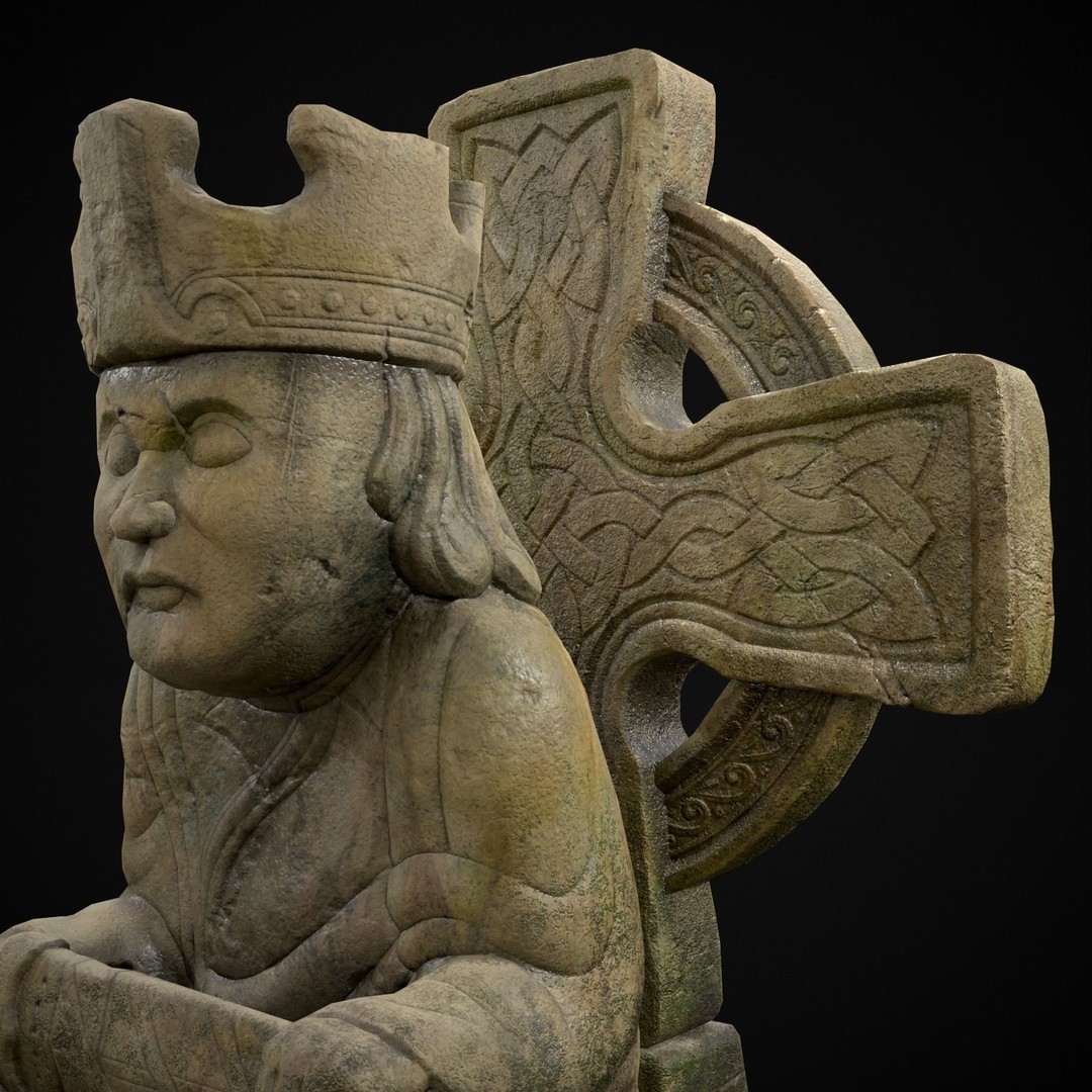 King Throne Statue 3D Model – Low Poly PBR Asset, FBX & OBJ - View 37