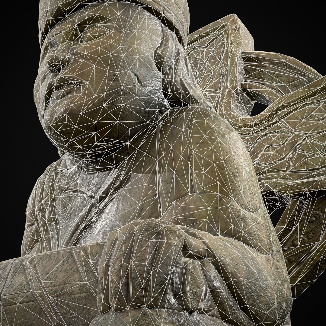 King Throne Statue 3D Model – Low Poly PBR Asset, FBX & OBJ - View 40