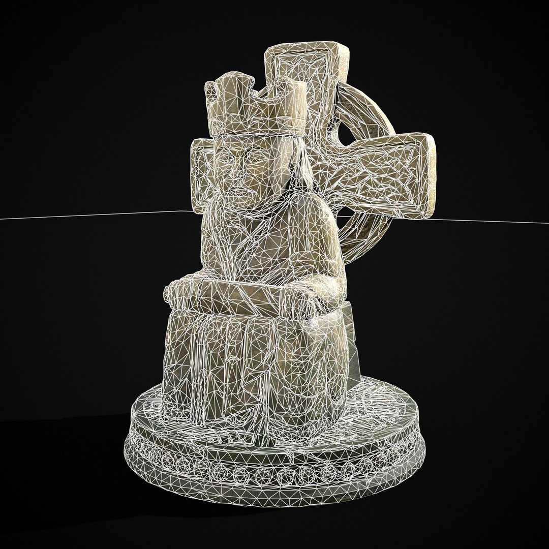 King Throne Statue 3D Model – Low Poly PBR Asset, FBX & OBJ - View 42
