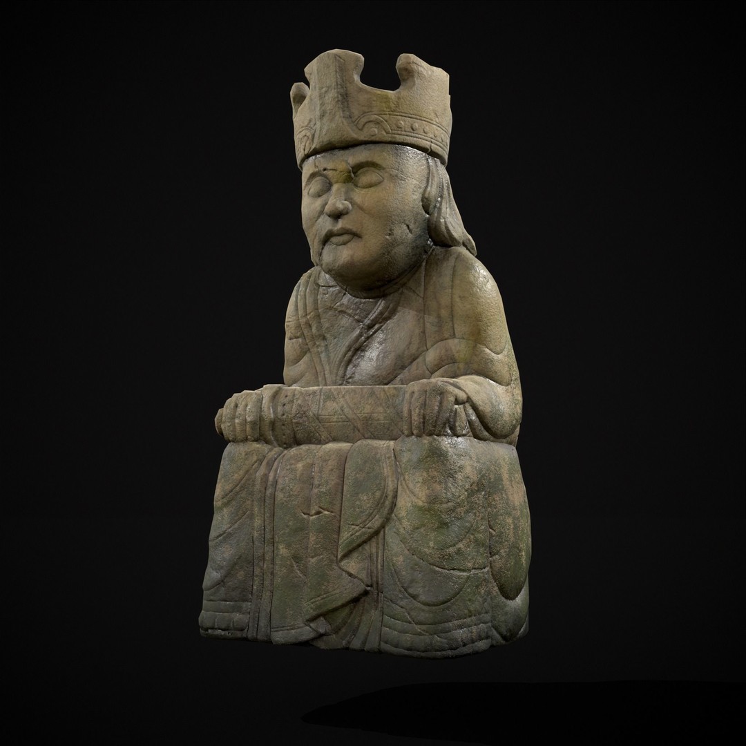 King Throne Statue 3D Model – Low Poly PBR Asset, FBX & OBJ - View 43