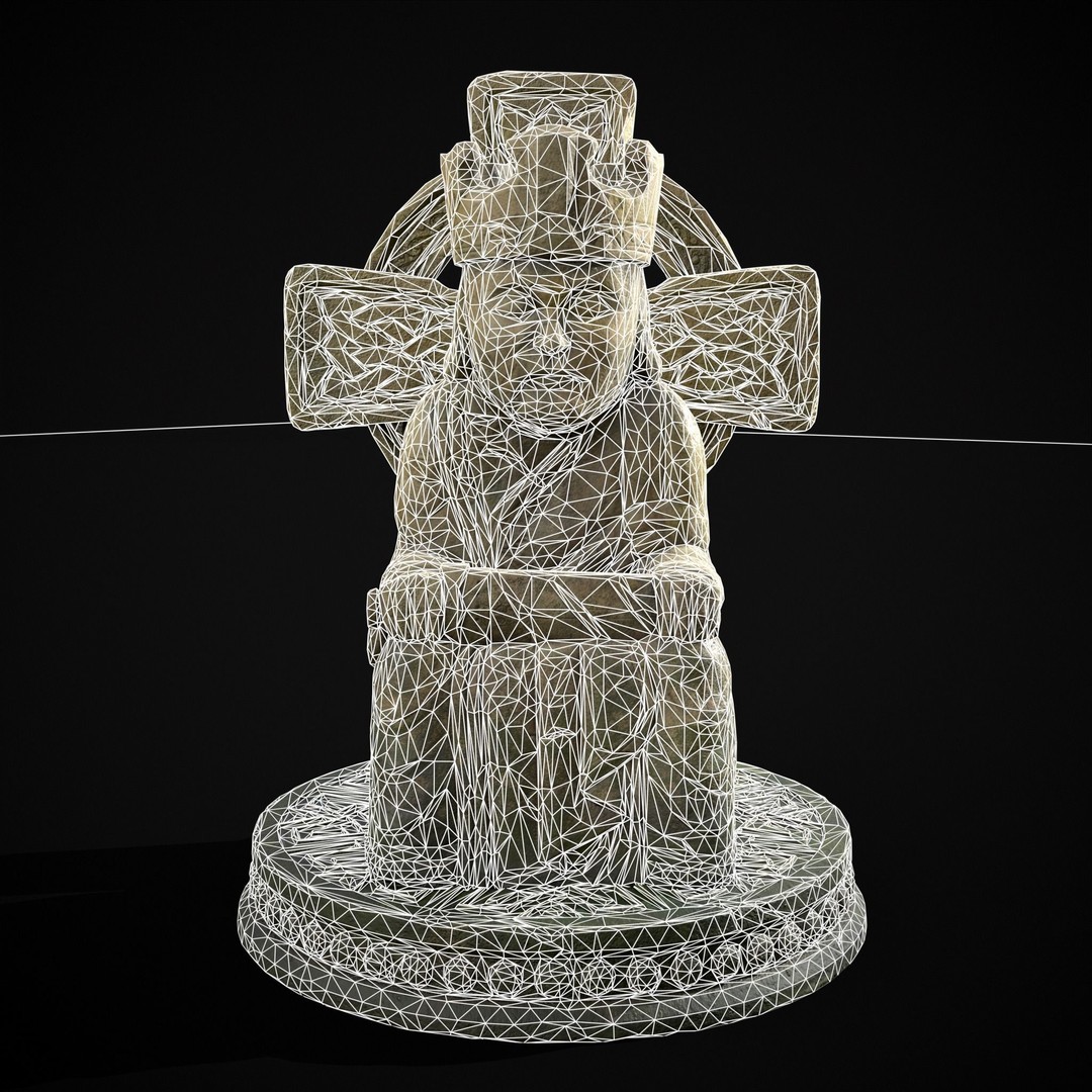 King Throne Statue 3D Model – Low Poly PBR Asset, FBX & OBJ - View 5