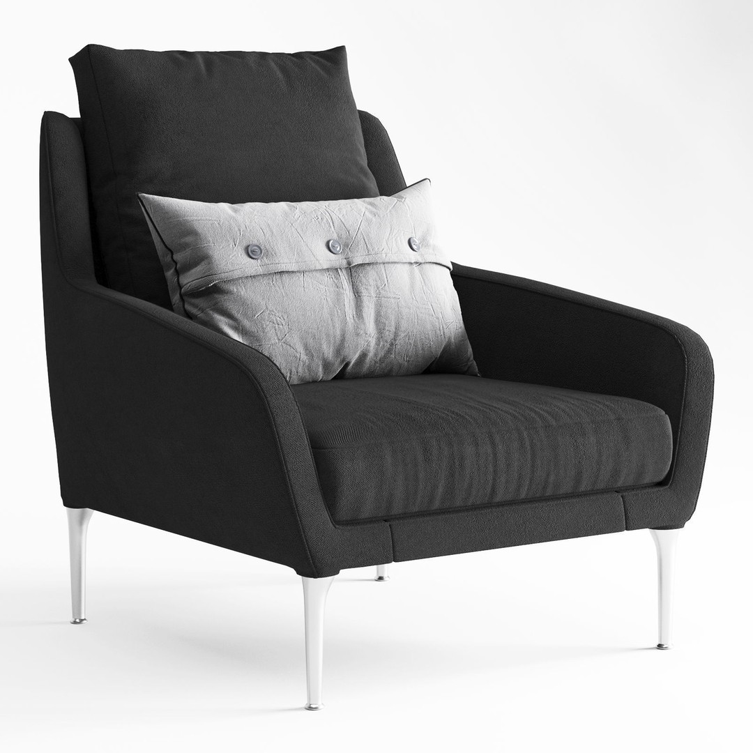 Edouard Armchair 3D Model – High Poly Furniture Asset, V-Ray & Corona - View 3