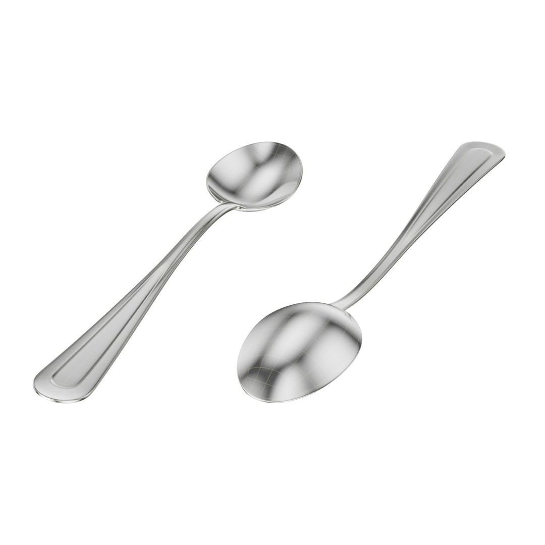 Soda Spoon 3D Model – Classic Cutlery, PBR Textures, FBX & More - View 15