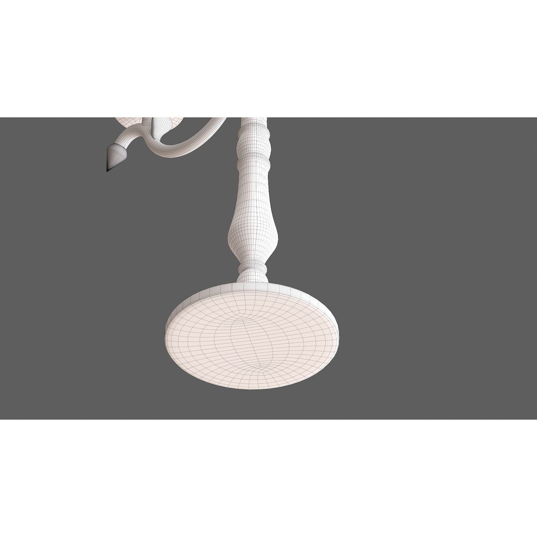 Candle Holder with Candles 3D Model – Low Poly PBR Asset, FBX, OBJ