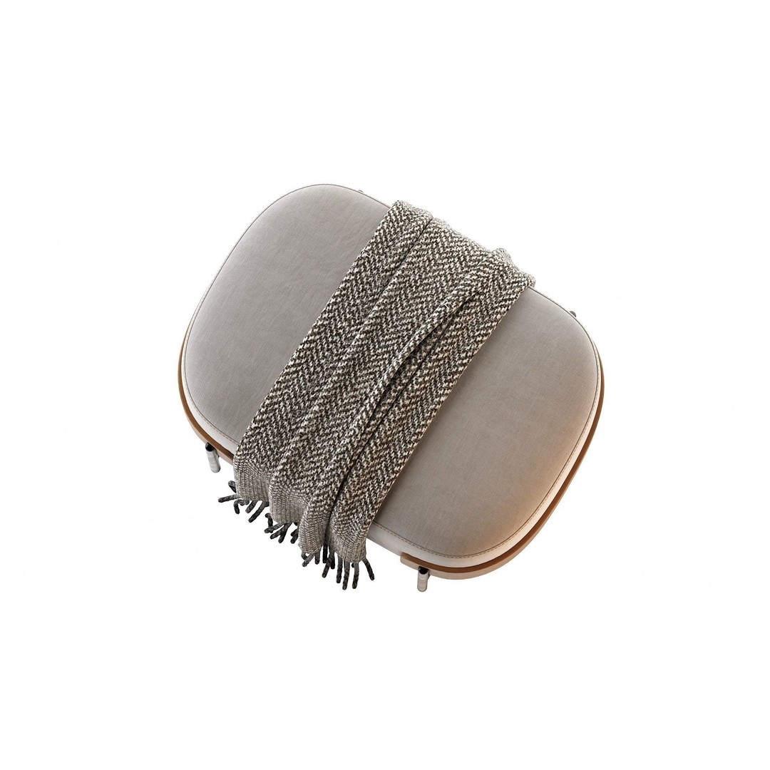 Pouf WAM BROSS 3D Model – Modern Upholstered Fabric Pouf, OBJ - View 23