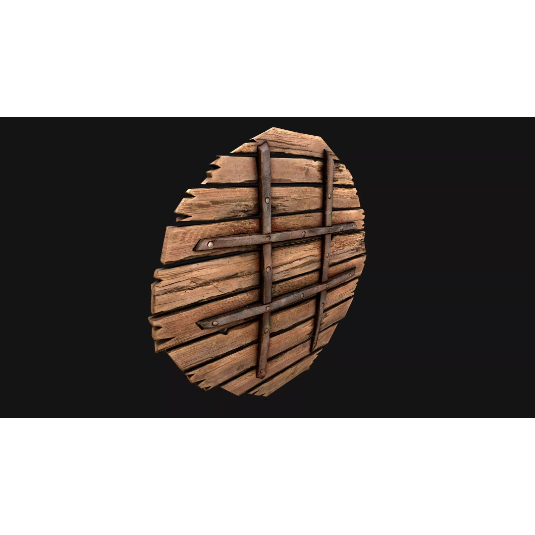 Medieval Wooden Target 3D Model – Low Poly Game Ready Asset, FBX - View 26