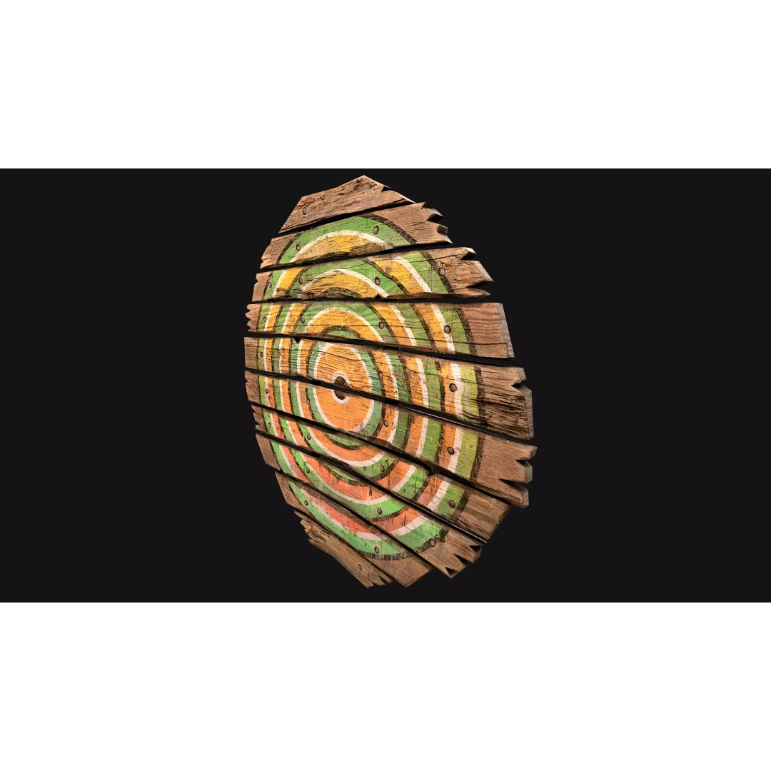 Medieval Wooden Target 3D Model – Low Poly Game Asset, PBR Textures - View 25