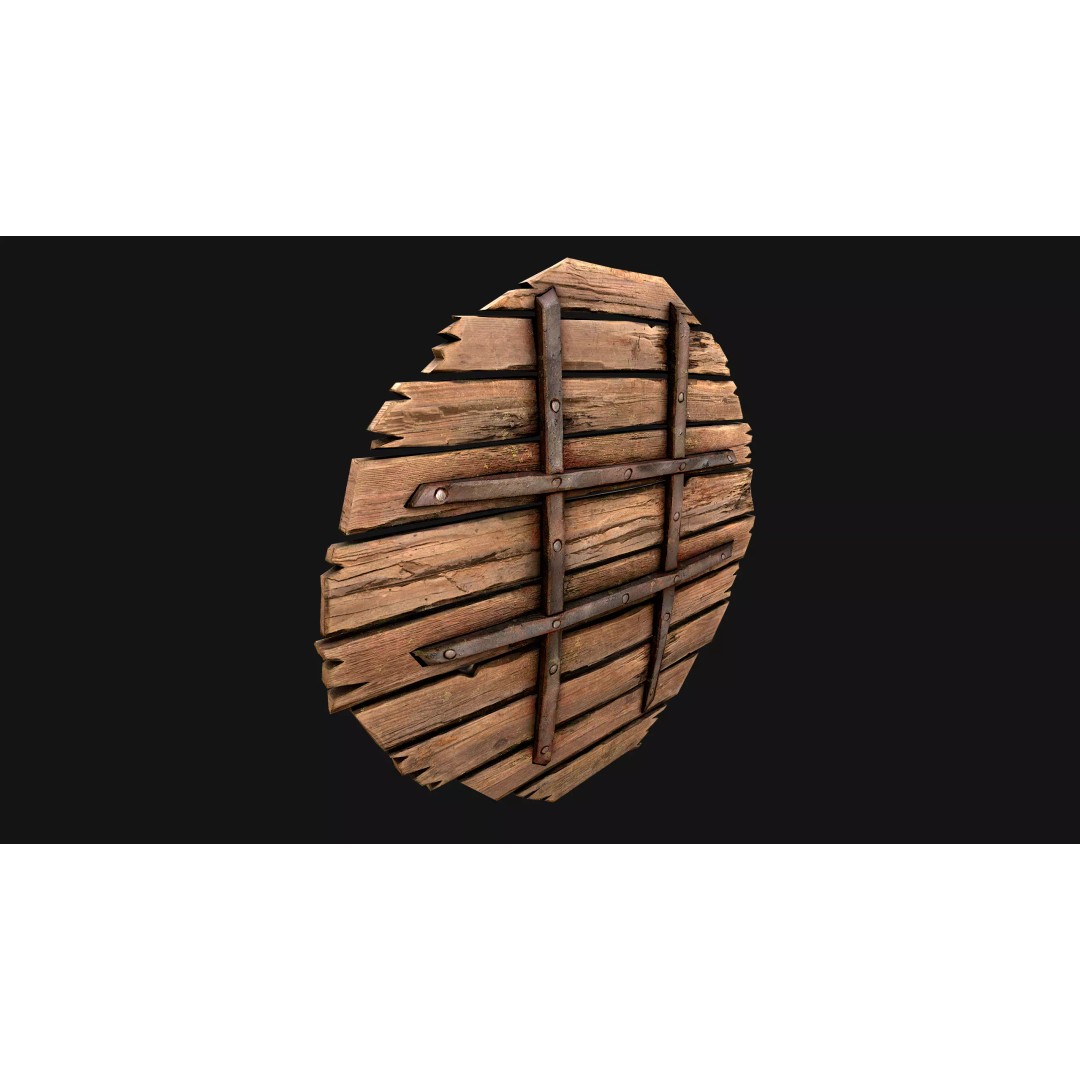 Medieval Wooden Target 3D Model – Low Poly Game Asset, PBR Textures - View 26