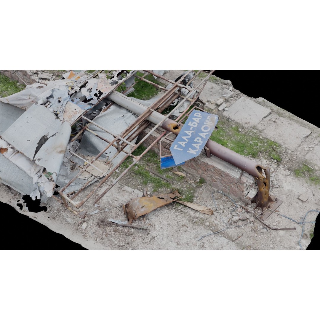 Ukraine Debris 3D Model – Low Poly Game Asset, FBX, Blender - View 11