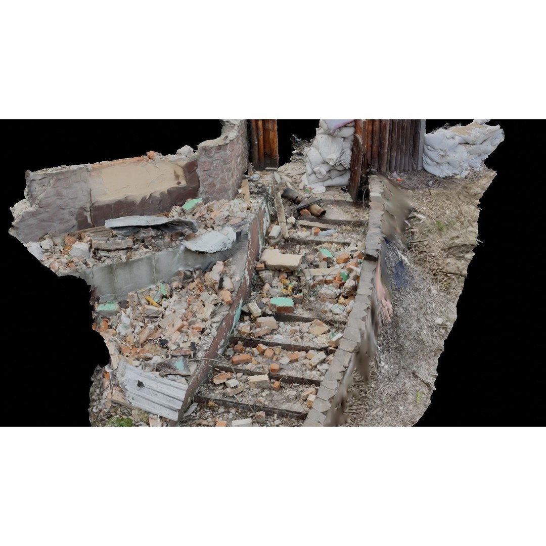Ukraine Debris 3D Model – Low Poly Game Asset, FBX, Blender - View 19