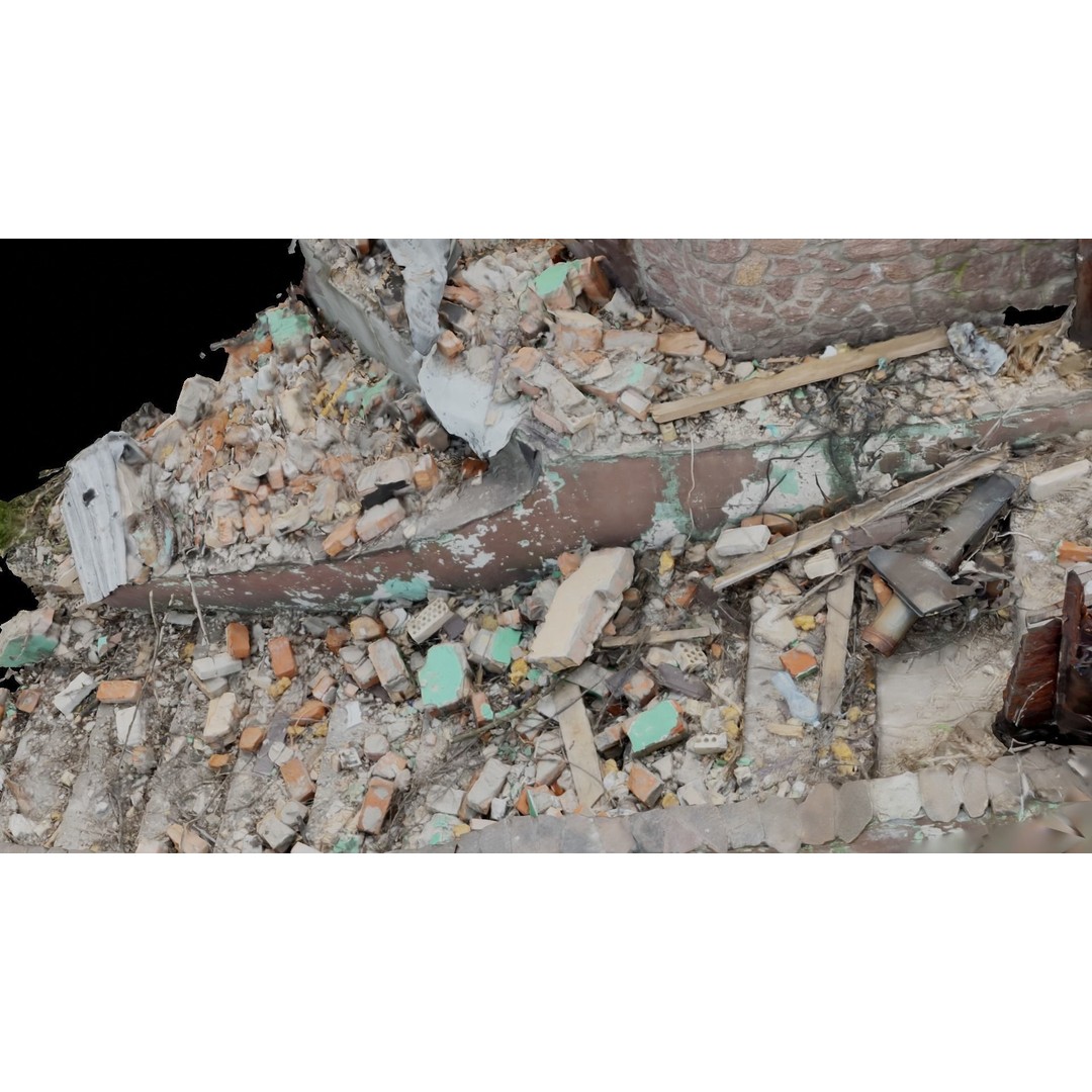 Ukraine Debris 3D Model – Low Poly Game Asset, FBX, Blender - View 20