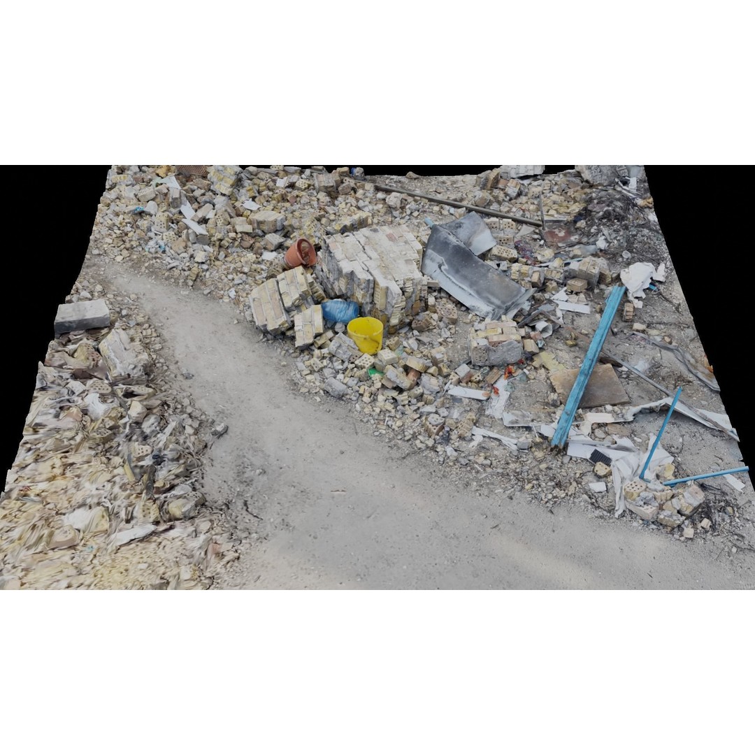 Ukraine Debris 3D Model – Low Poly Game Asset, FBX, Blender - View 21