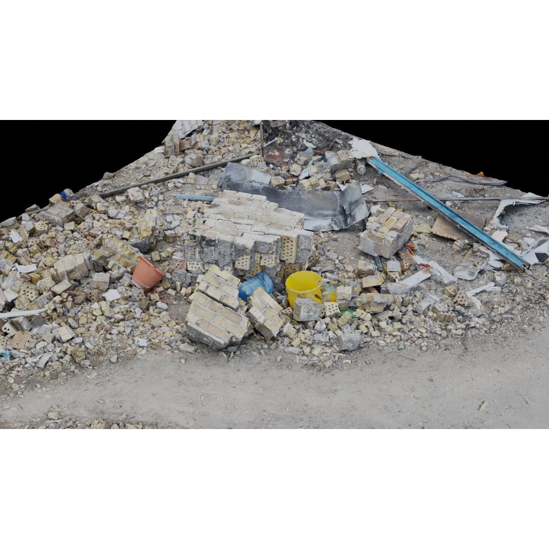 Ukraine Debris 3D Model – Low Poly Game Asset, FBX, Blender - View 22