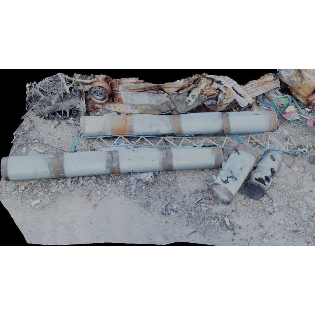 Ukraine Debris 3D Model – Low Poly Game Asset, FBX, Blender - View 25