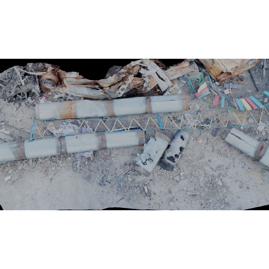 Ukraine Debris 3D Model – Low Poly Game Asset, FBX, Blender - View 27