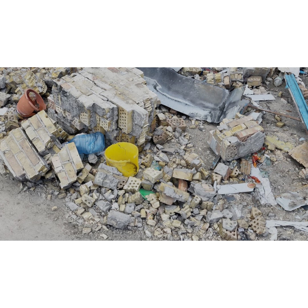 Ukraine Debris 3D Model – Low Poly Game Asset, FBX, Blender - View 30