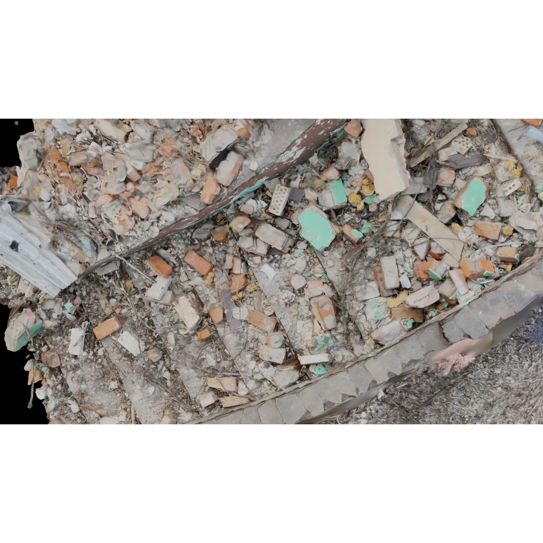 Ukraine Debris 3D Model – Low Poly Game Asset, FBX, Blender - View 9