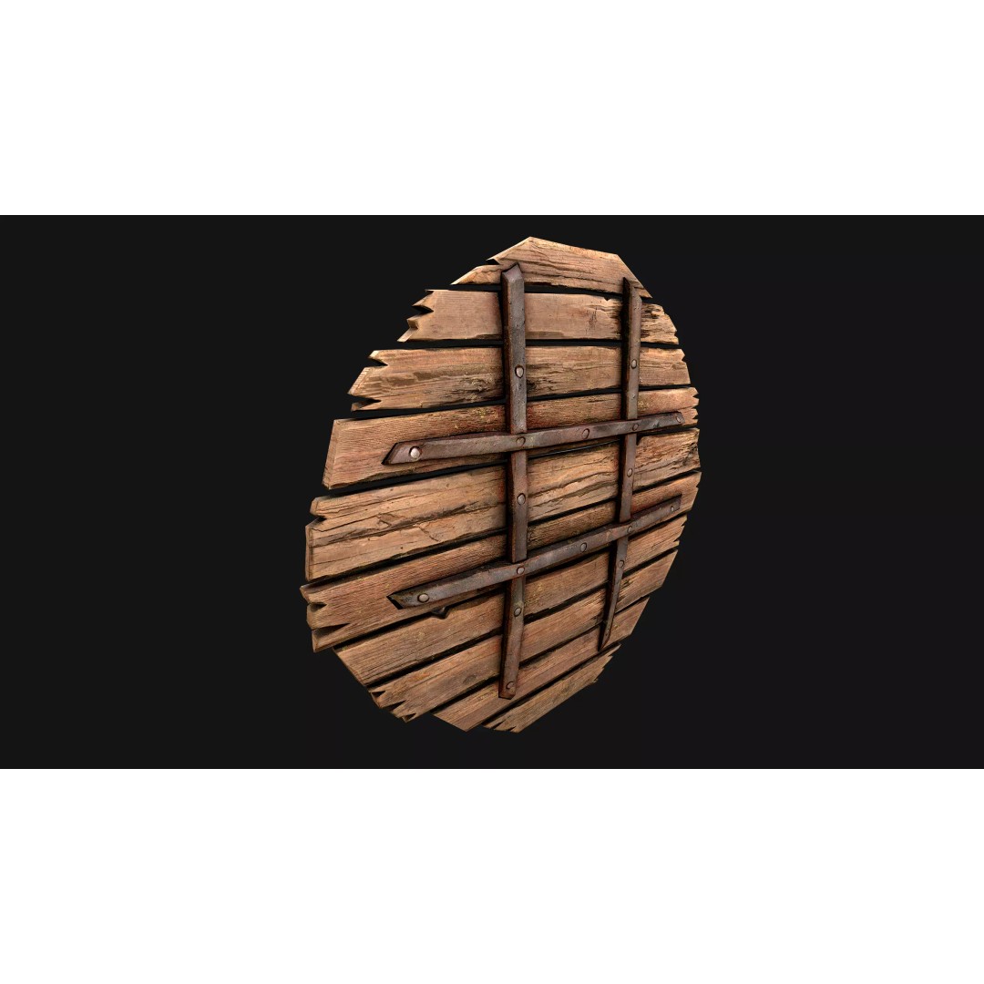 Medieval Wooden Target 3D Model – Low Poly Game Ready Asset, FBX - View 26