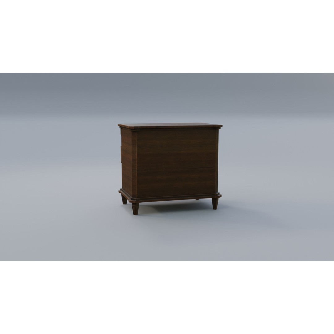Cabinet 3D Model – Low Poly Furniture with PBR Textures, FBX - View 7